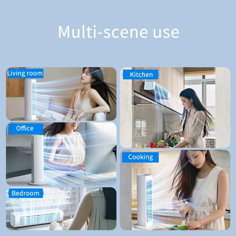 Eary Wall Mounted Silent Fan Office Home Air Cooler Strong Wind Wall Hanging Fan Summer Cooling Leafless Air Conditioner Fan