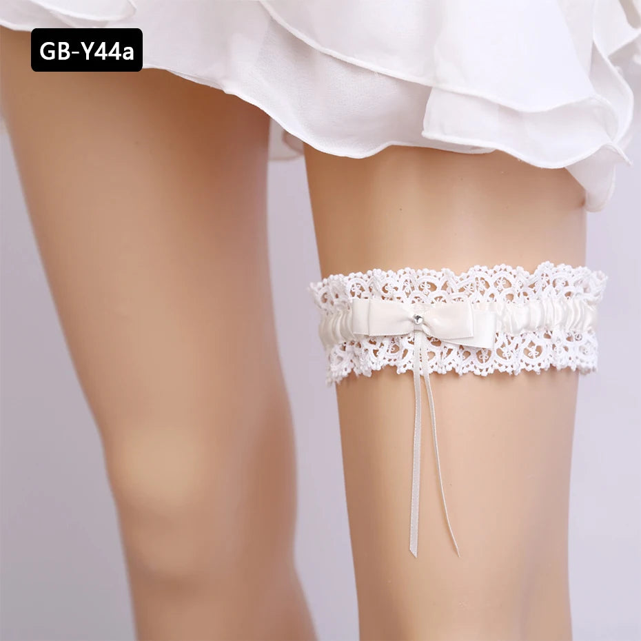 Rhinestone Wedding Garter Leg Accessories Women Jewelry Flower Bridal Lace Garter Suspenders Party Prom Elastic Leg Ring Gift