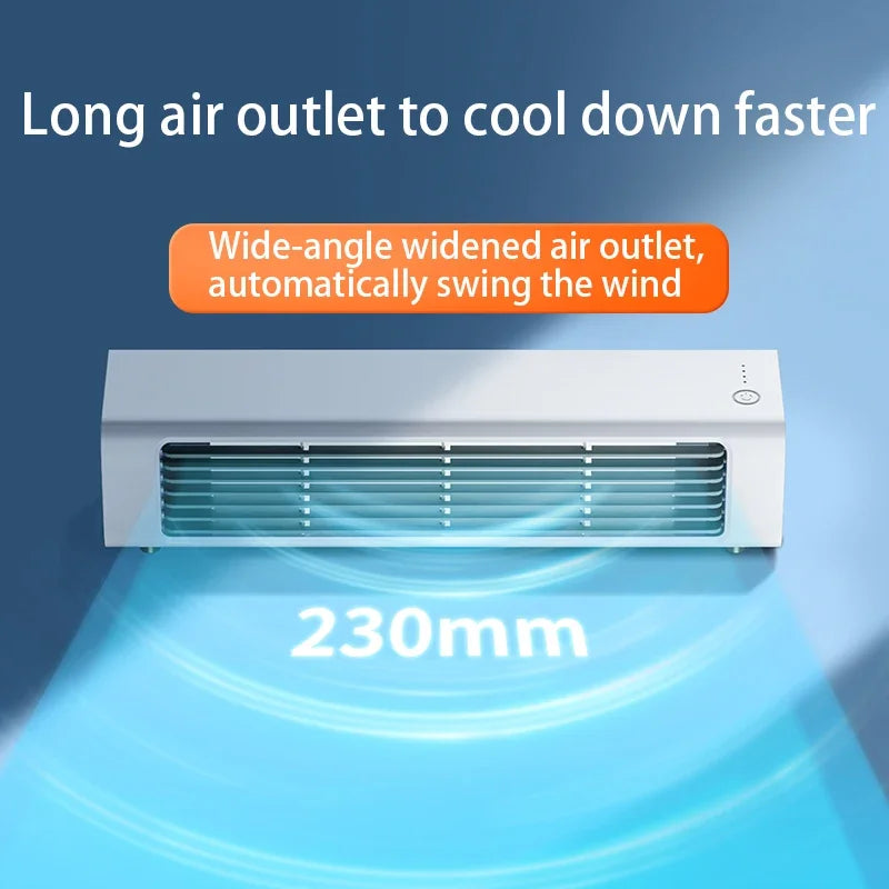 Eary Wall Mounted Silent Fan Office Home Air Cooler Strong Wind Wall Hanging Fan Summer Cooling Leafless Air Conditioner Fan