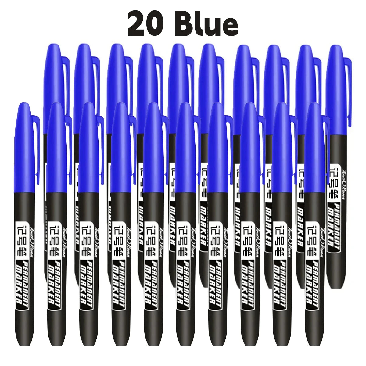 6 PCS Permanent Marker Pen Manga Drawing Markers Black Blue Red Waterproof Ink Sketch Pens Stationery Art School Supplies