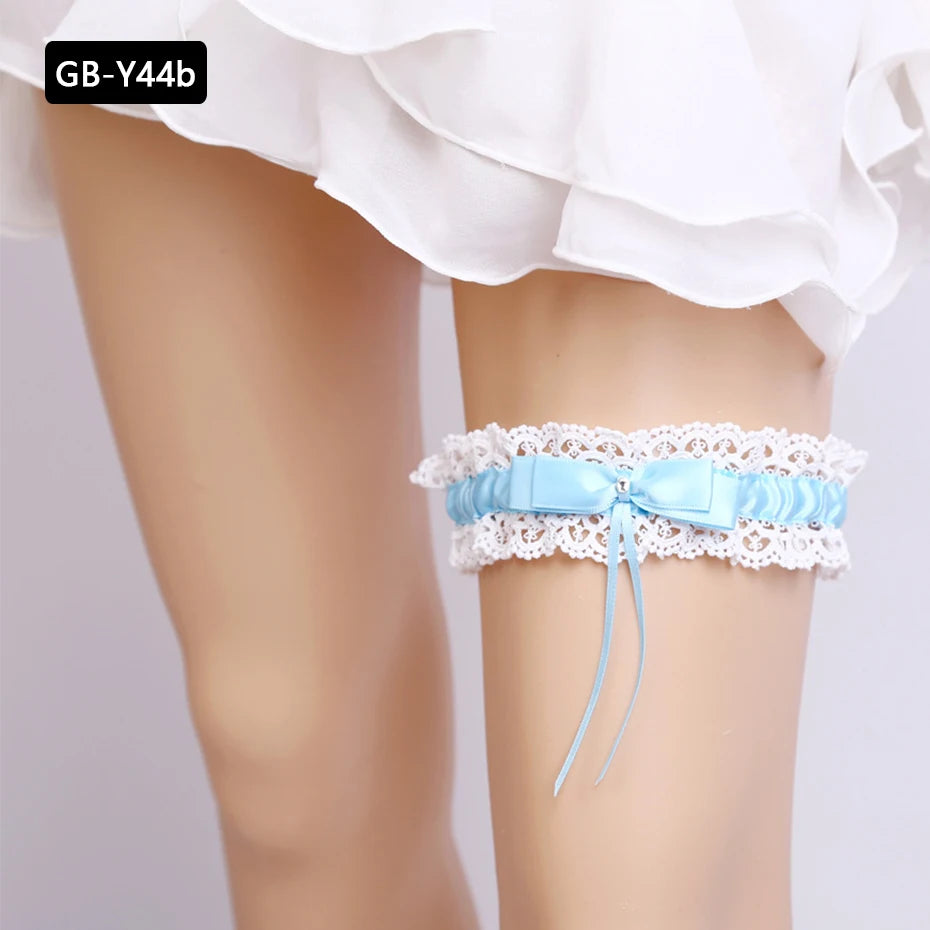 Rhinestone Wedding Garter Leg Accessories Women Jewelry Flower Bridal Lace Garter Suspenders Party Prom Elastic Leg Ring Gift
