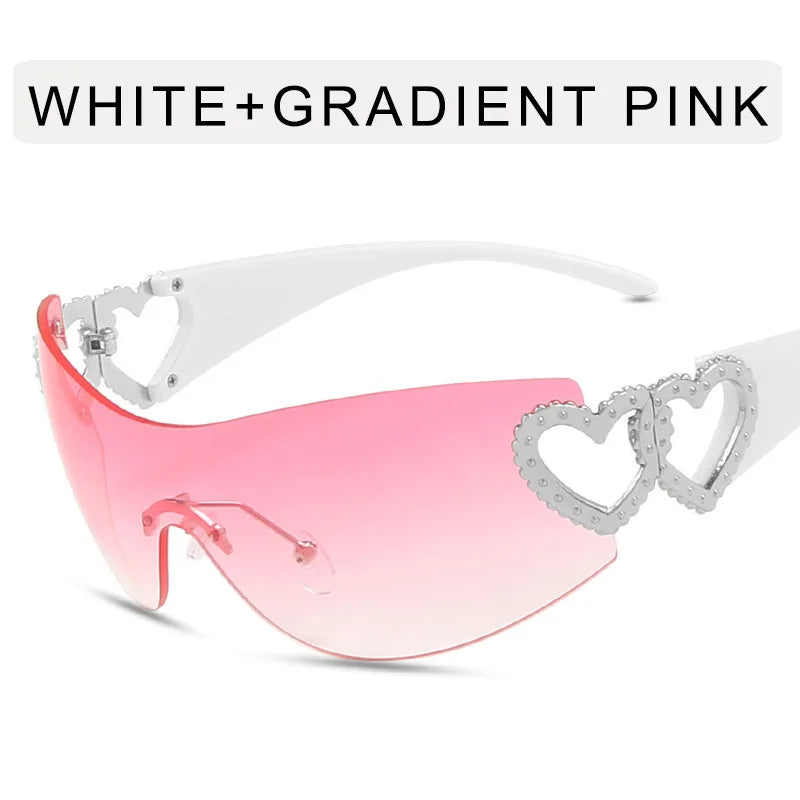Fashion Designer Sunglasses Women 2023 Luxury Trending y2k Sunglasses Woman Pink Eyewear UV400 Goggle 2000'S Lentes De Sol Mujer