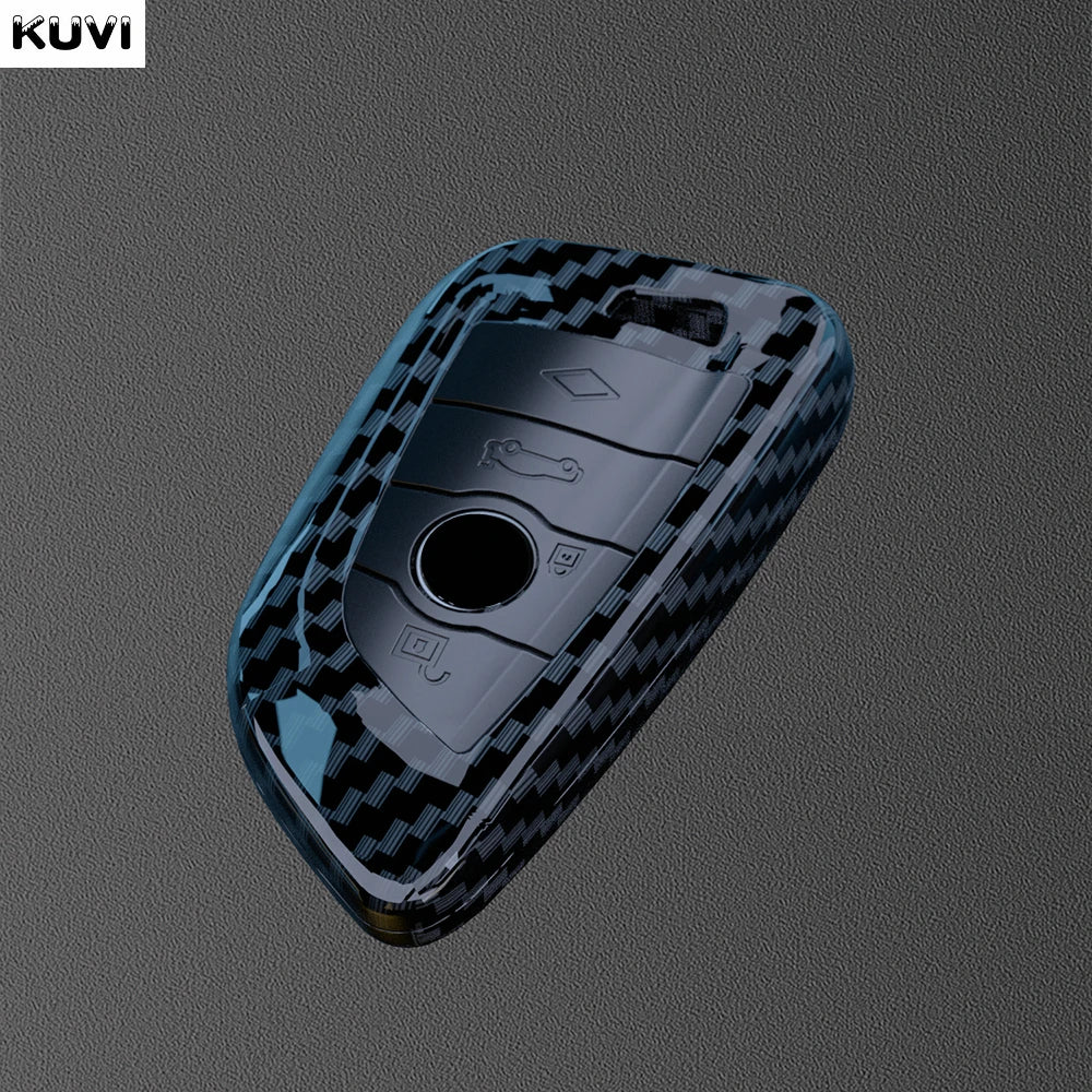 ABS Carbon Fiber Car Key Case Cover For BMW 1 2 3 4 5 6 7 Series X1 X3 X4 X5 X6 X7 F10 F20 F30 G20 G30 G01 F15 F16 G02 G05 F34