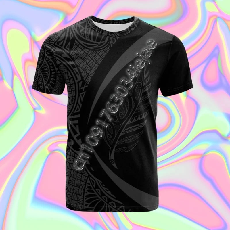 3D New Zealand Maori Rugby Ball Printing T Shirt Sports Fitness Quick Dry T-shirts For Men Kid Fashion Hawaiian Gym Clothing Top