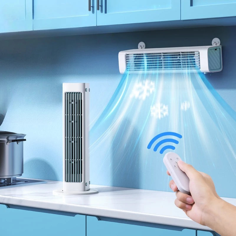 Eary Wall Mounted Silent Fan Office Home Air Cooler Strong Wind Wall Hanging Fan Summer Cooling Leafless Air Conditioner Fan