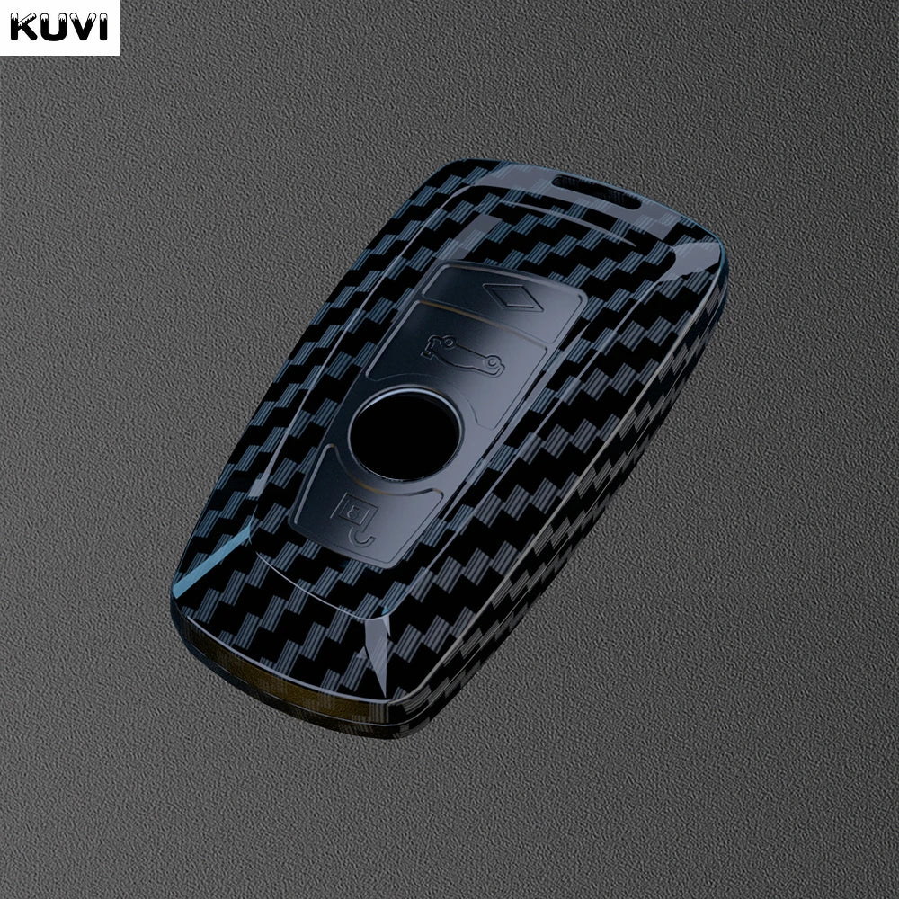 ABS Carbon Fiber Car Key Case Cover For BMW 1 2 3 4 5 6 7 Series X1 X3 X4 X5 X6 X7 F10 F20 F30 G20 G30 G01 F15 F16 G02 G05 F34