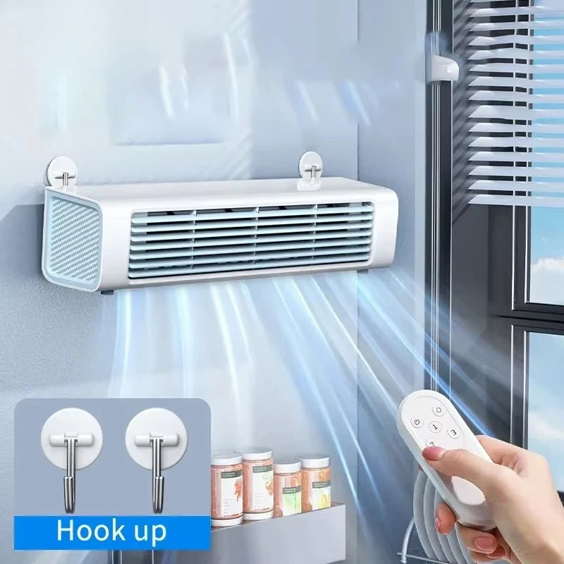 Eary Wall Mounted Silent Fan Office Home Air Cooler Strong Wind Wall Hanging Fan Summer Cooling Leafless Air Conditioner Fan
