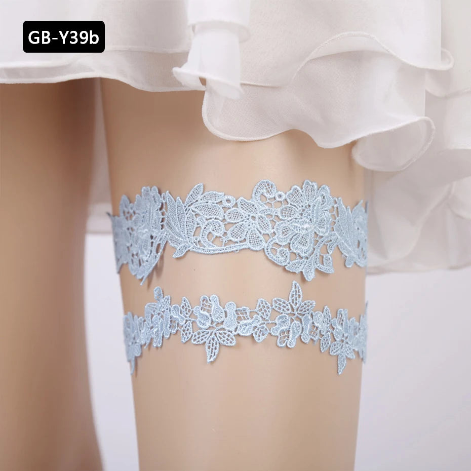 Rhinestone Wedding Garter Leg Accessories Women Jewelry Flower Bridal Lace Garter Suspenders Party Prom Elastic Leg Ring Gift