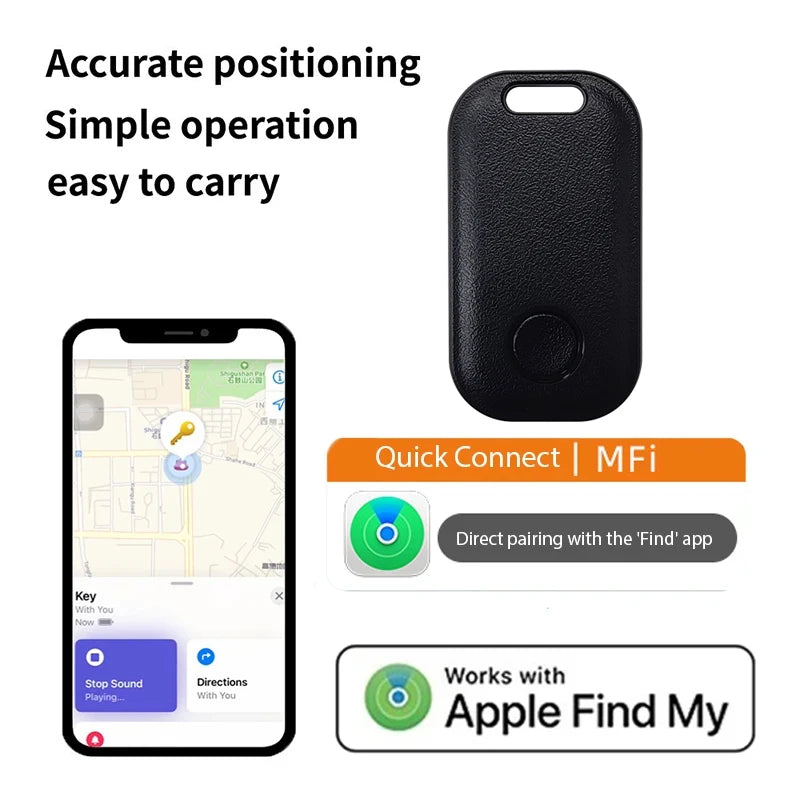 Bluetooth GPS Tracker for Air Tag Replacement Via Apple Find My to Locate Bag Bottle Card Wallet Bike Keys Finder MFI Smart ITag