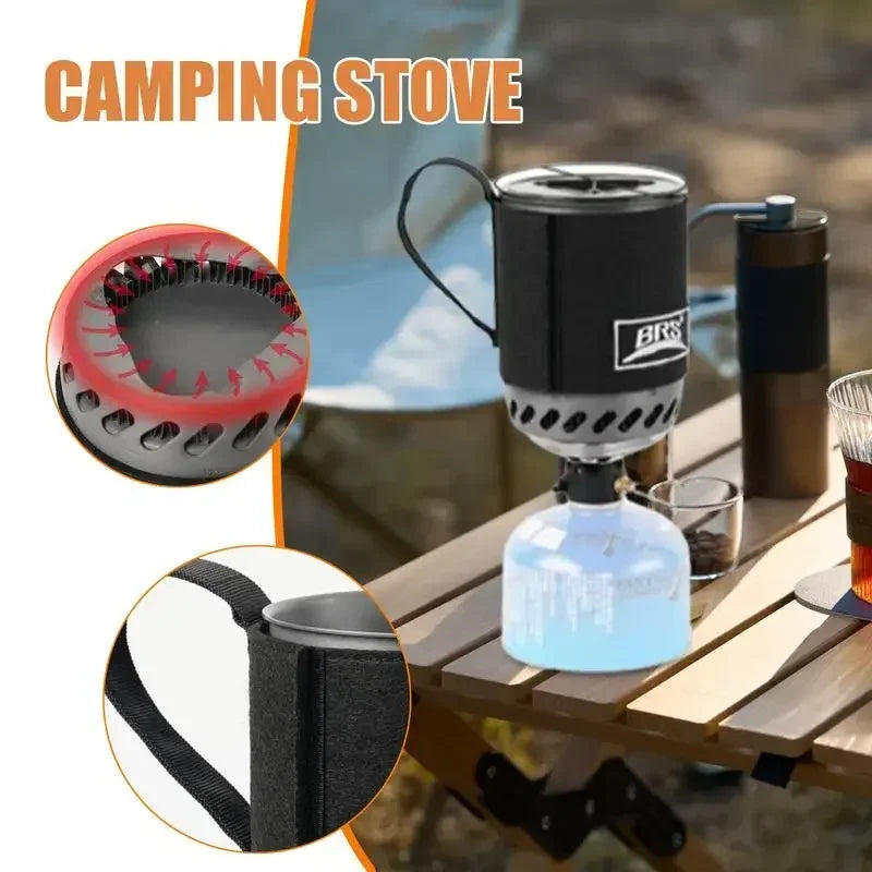 tt BRS 61-Réchaud  camping Jet Boil avec exdésinfection thermique, réchaud à gaz portable, tasse à café à combustion rapide