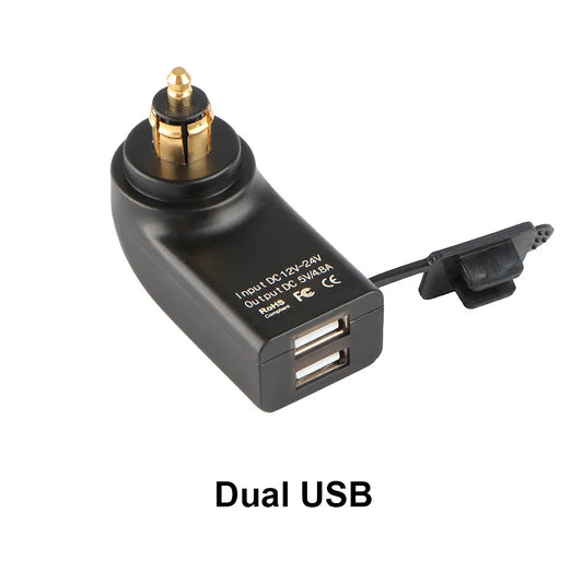Motorcycle USB Charger DIN Hella Socket QC3.0 Charge Adapter For BMW G310R G310GS R1200GS R1250GS  K1200LT/GT F800GT F900R/XR