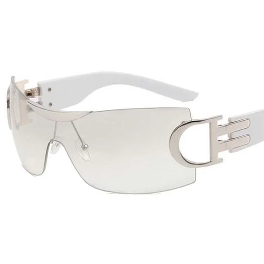 Lovely Rimless Square Sunglasses Women Men Designer Brand Sun Glasses Female Male Casual Metal Mirror Oculos De Sol