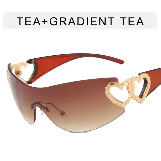 Fashion Designer Sunglasses Women 2023 Luxury Trending y2k Sunglasses Woman Pink Eyewear UV400 Goggle 2000'S Lentes De Sol Mujer