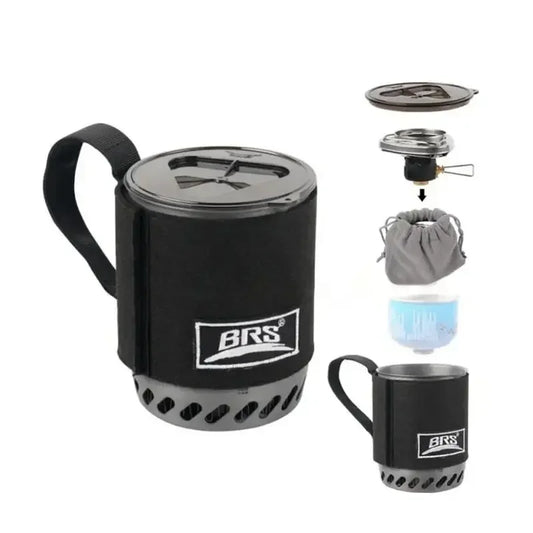 tt BRS 61-Réchaud  camping Jet Boil avec exdésinfection thermique, réchaud à gaz portable, tasse à café à combustion rapide